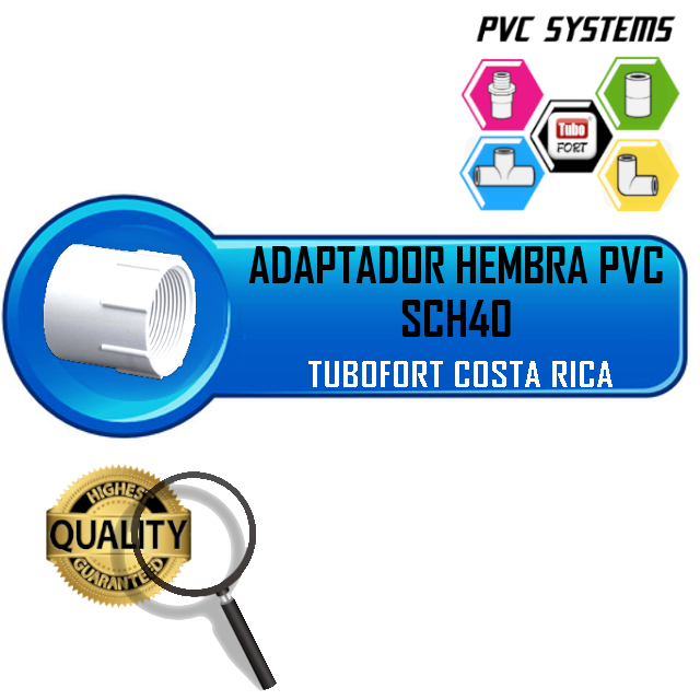 ADAPTADOR HEMBRA 1/2" PRESIÓN SCH40 PVC BLANCO
