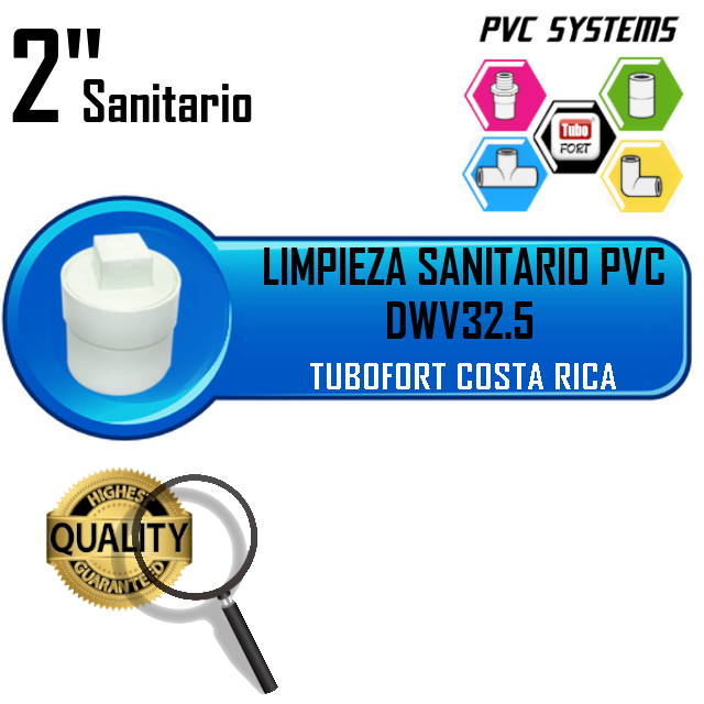 ADAPTADOR + TAPON 2" PVC LIMPIEZA SANITARIO