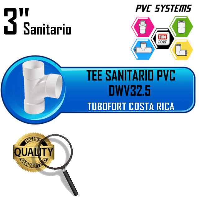 TEE 3" PVC DRENAJE SANITARIO