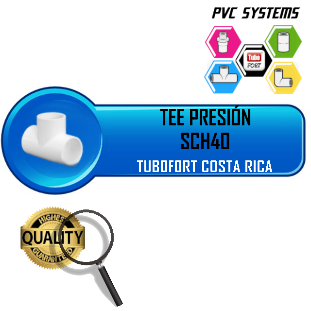 TEE LISA 1/2" PRESIÓN SCH40 PVC BLANCO