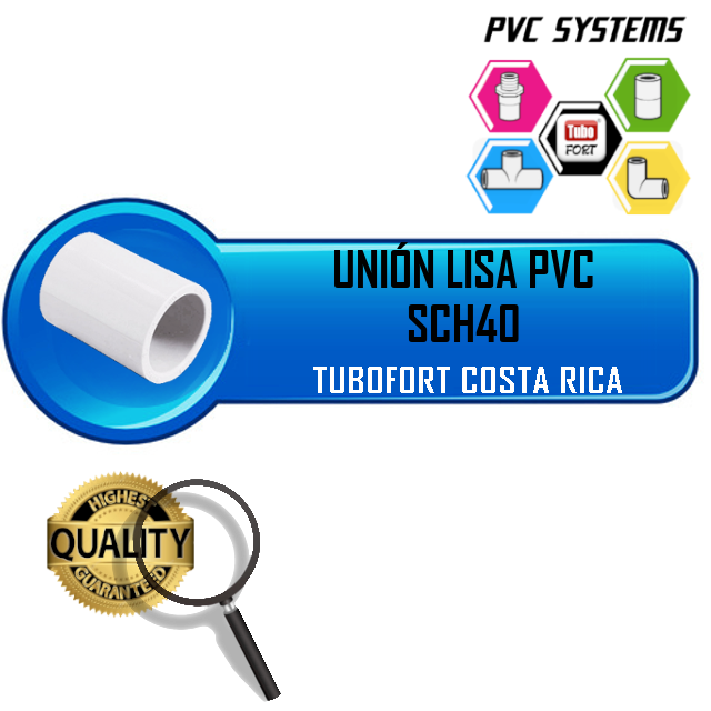 UNION LISA 1/2" PRESIÓN SCH40 PVC BLANCO