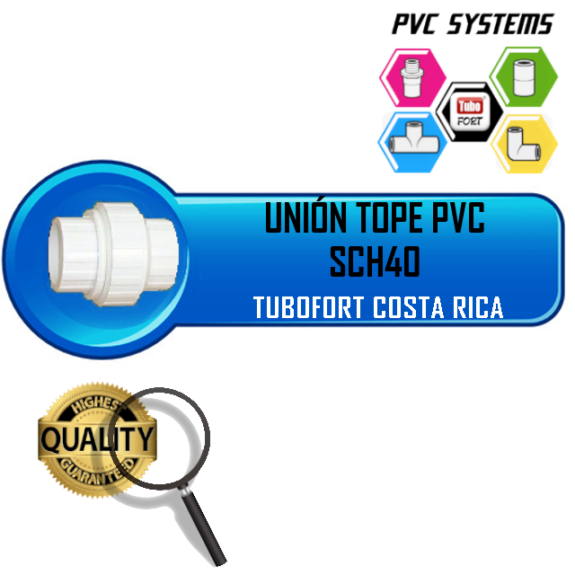 UNION TOPE 1/2" PRESIÓN SCH40 PVC BLANCO