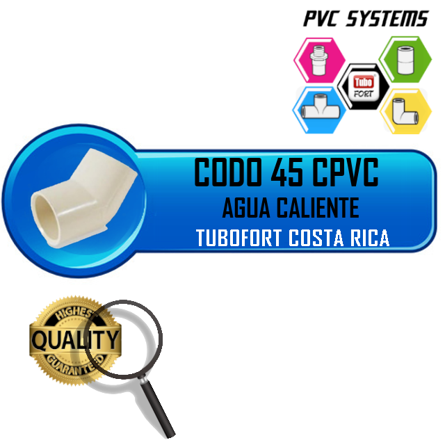 CODO CPVC 45 X 1/2" TERMEX TUBOFORT