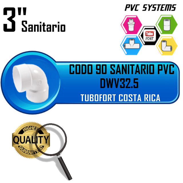 CODO 3X90 PVC DRENAJE SANITARIO