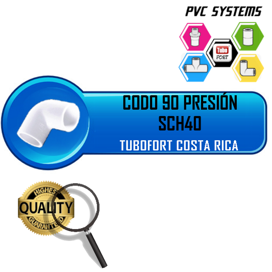 CODO 90 X 1/2" PRESIÓN SCH40 PVC BLANCO