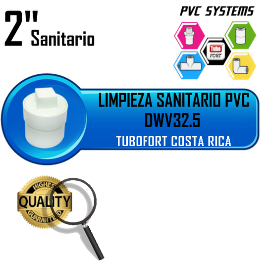 ADAPTADOR + TAPON 2" PVC LIMPIEZA SANITARIO