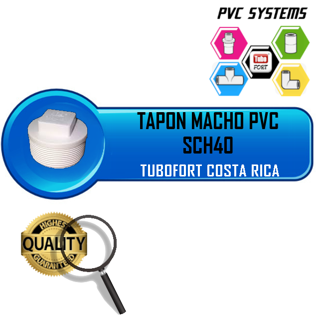 TAPÓN MACHO ROSCA 1/2" PRESIÓN SCH40 PVC BLANCO