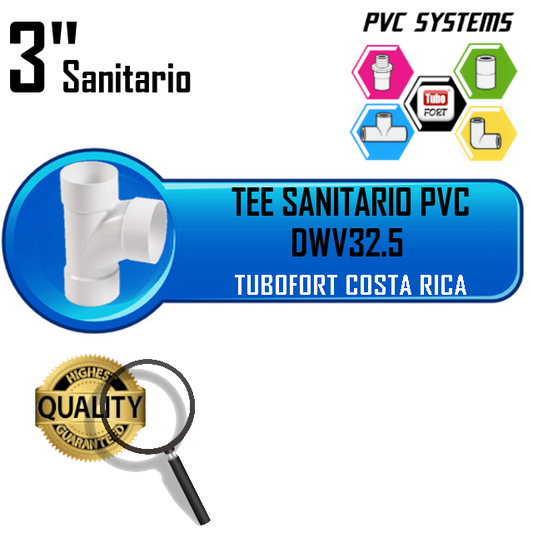TEE 3" PVC DRENAJE SANITARIO