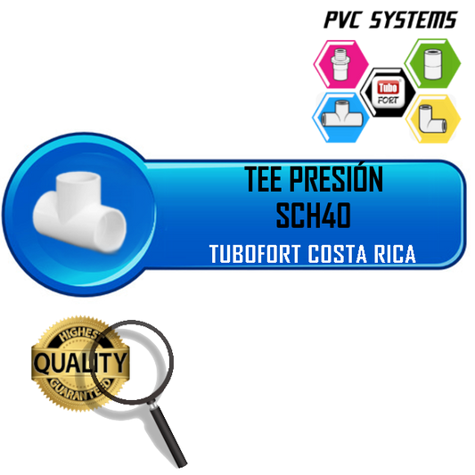 TEE LISA 1/2" PRESIÓN SCH40 PVC BLANCO