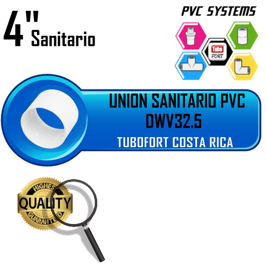 UNION 4" PVC DRENAJE SANITARIO